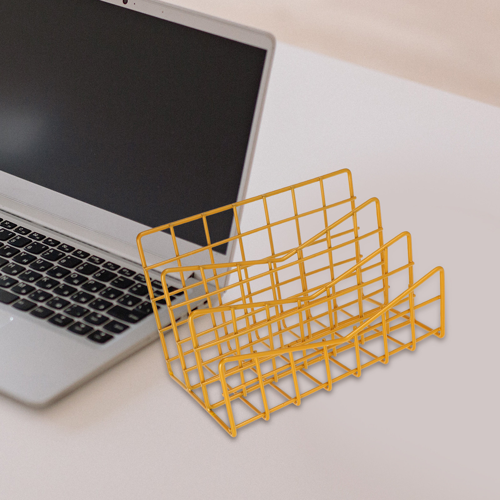 1Pcs Electroplated Metal Stora - Magazine Holder Rack avaliação e preço