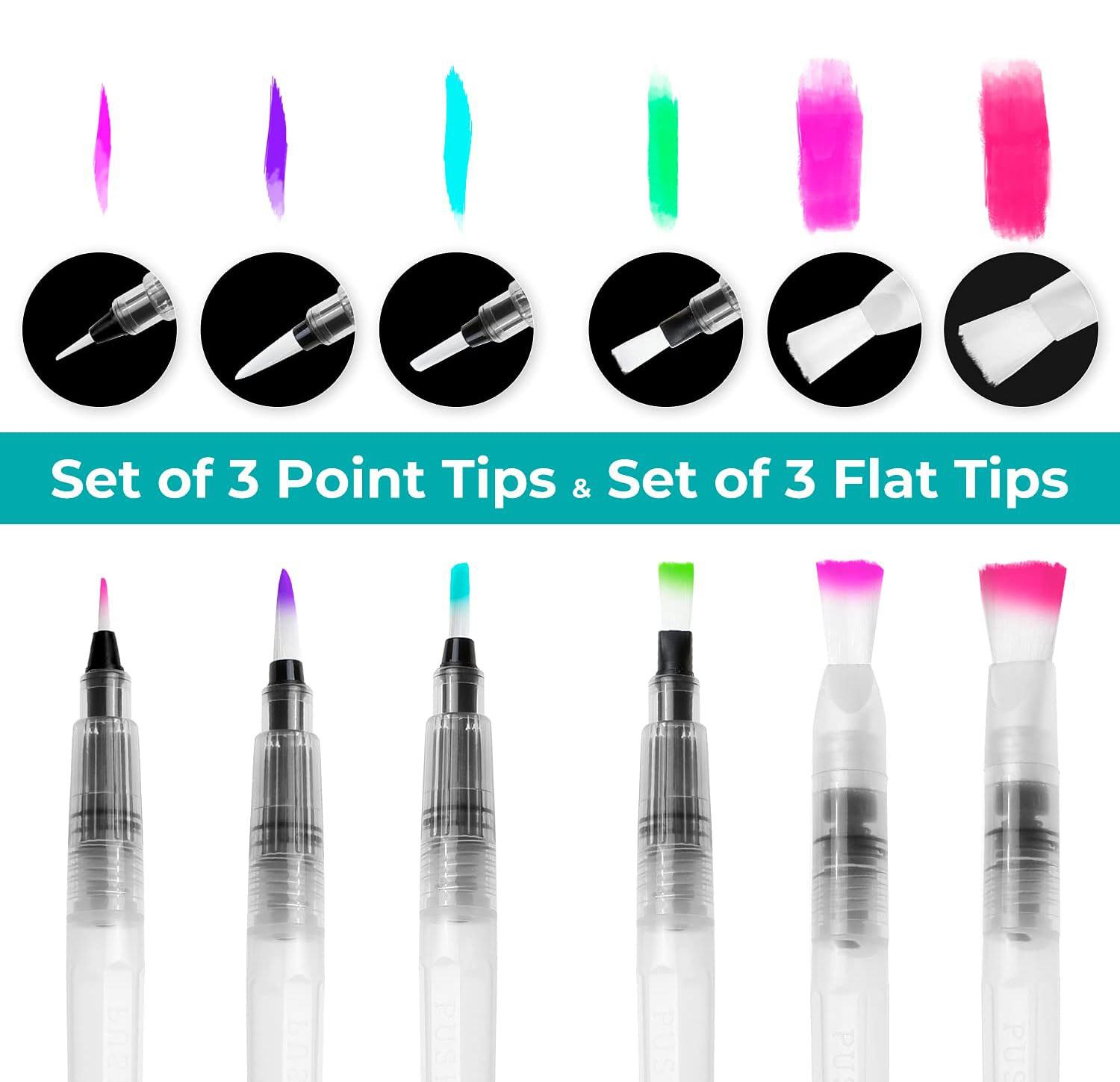 6/12/18pcs Water Color Brush P - Correction Pen Fine avaliação e preço