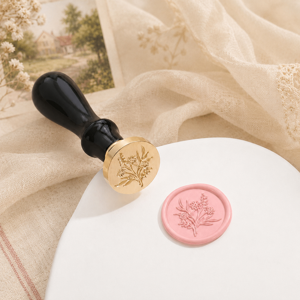 Wax Seal Stamp Set Flower Plan - Wax Seal Stamp Set avaliação e preço